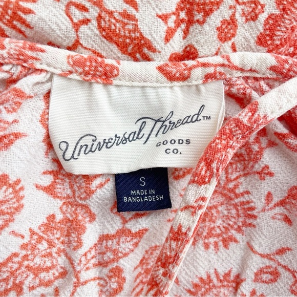 UNIVERSAL THREAD Orange Floral Mini Dress Small - Picture 5 of 6
